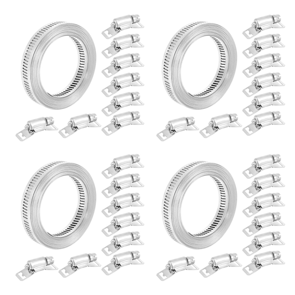 304 Stainless Steel Worm Clamp Hose Clamp Strap With Fasteners 4713239220595