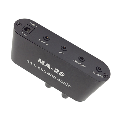 3.5mm Condenser Microphone Amplifier Preamplifier Mixing Board MA-2S 2