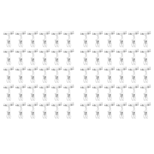 30 Pcs Label Holders Sign Clip, Plastic Clear Rotatable Sign Clips