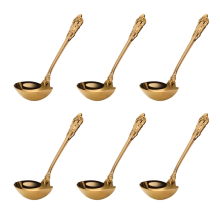 304 Stainless Steel Soup Ladle Cooking Tool Kitchen Gold Plated Spoon