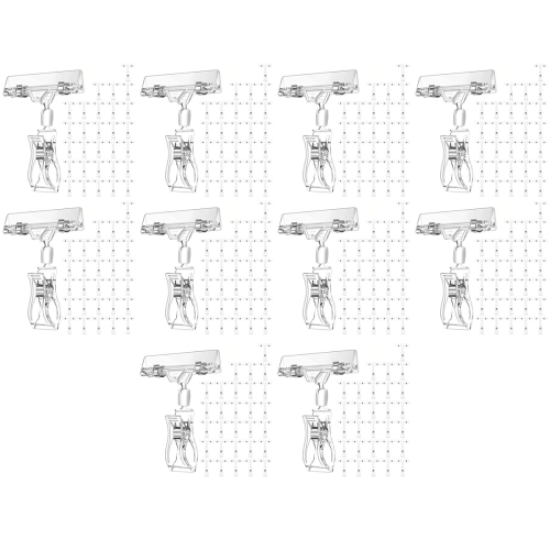 30 Pcs Label Holders Sign Clip, Plastic Clear Rotatable Sign Clips