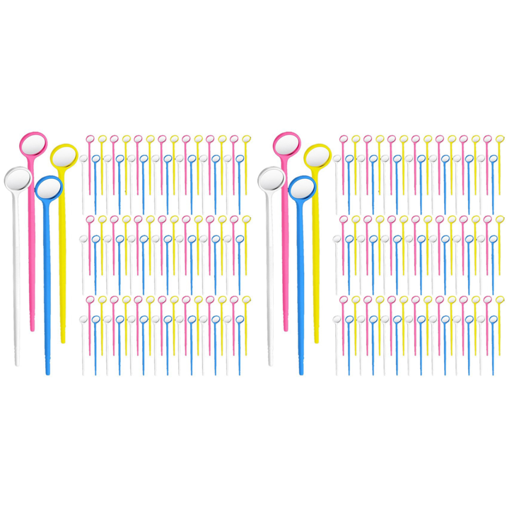 300Pcs Disposable Dental Mirror Mouth Mirror Dental Mirror