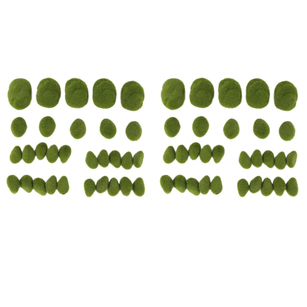 30PCS 3 Size Rocks Decorative, Green Moss Balls-image-OPC-PJ2XR8D-NEW