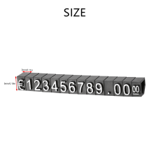 30Sets Plastic Cubes Price Display Tags Adjustable Number Label