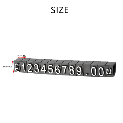 30Sets Plastic Cubes Price Display Tags Adjustable Number Label
