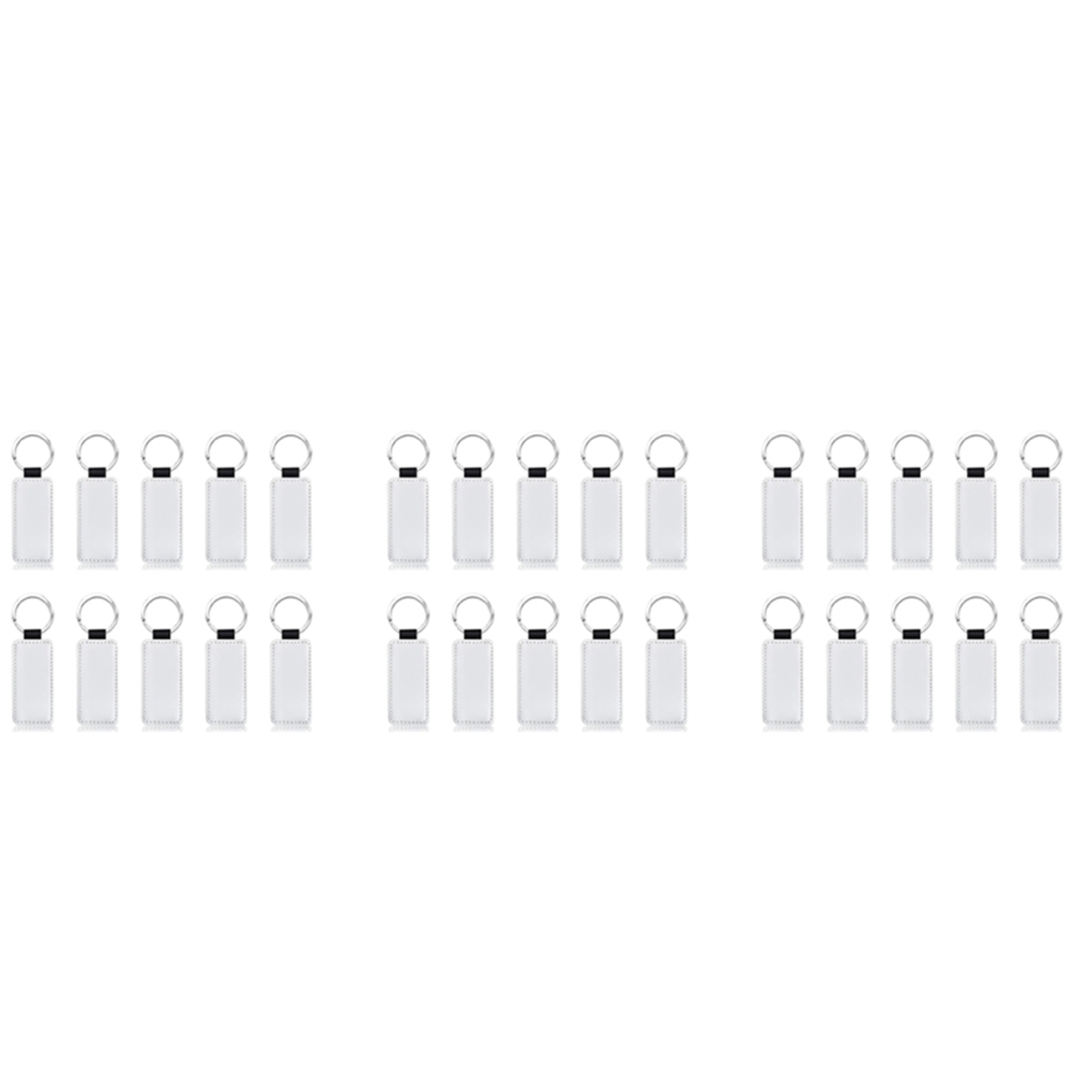 30Pcs Leather Keychain Sublimation Heat Transfer Keychain Kit-image-OPC-PJ2XRBW-NEW