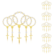 30Pcs Baptism Rosary Acrylic Rosary Beads Mini Rosaries with