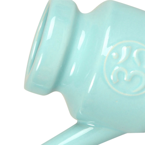 350Ml Ceramic Neti Pot Nose Cleaning Pot,Cyan 2