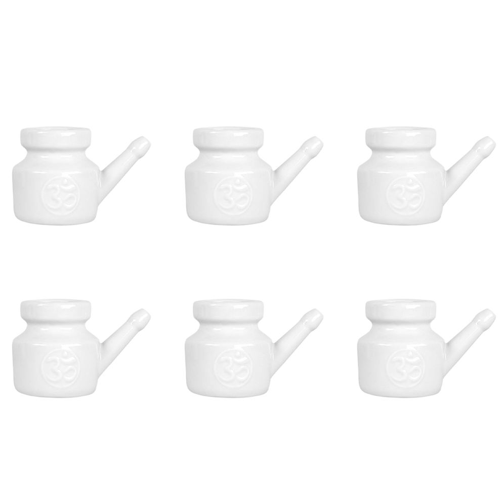 350Ml Ceramic Neti Pot Nose Cleaning Pot,White