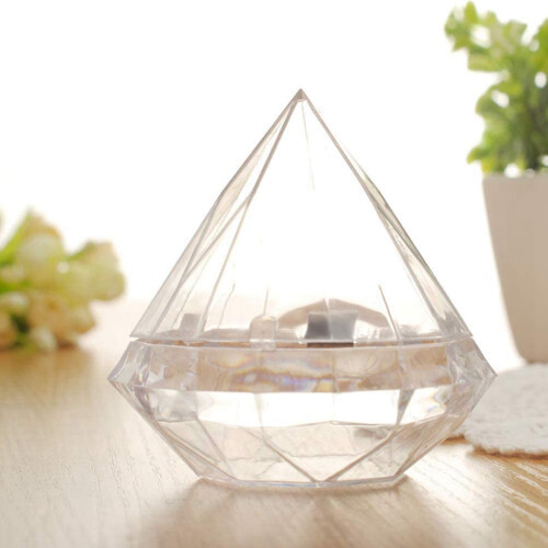 36PCS Transparent Diamond Shape Candy Box Wedding Favor Gift Boxes 1