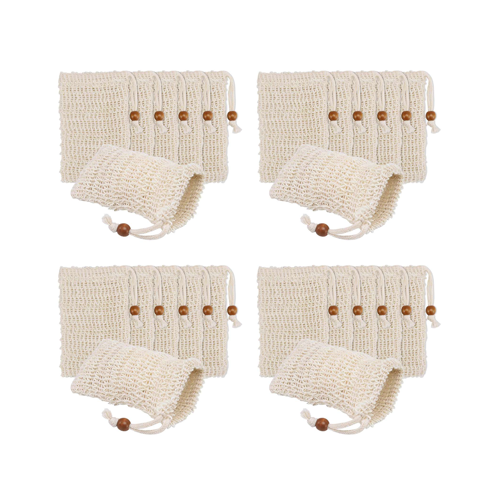 36 Pack Soap Exfoliating Bags,Soap Saver Made Sisal Mesh Soap Bag
