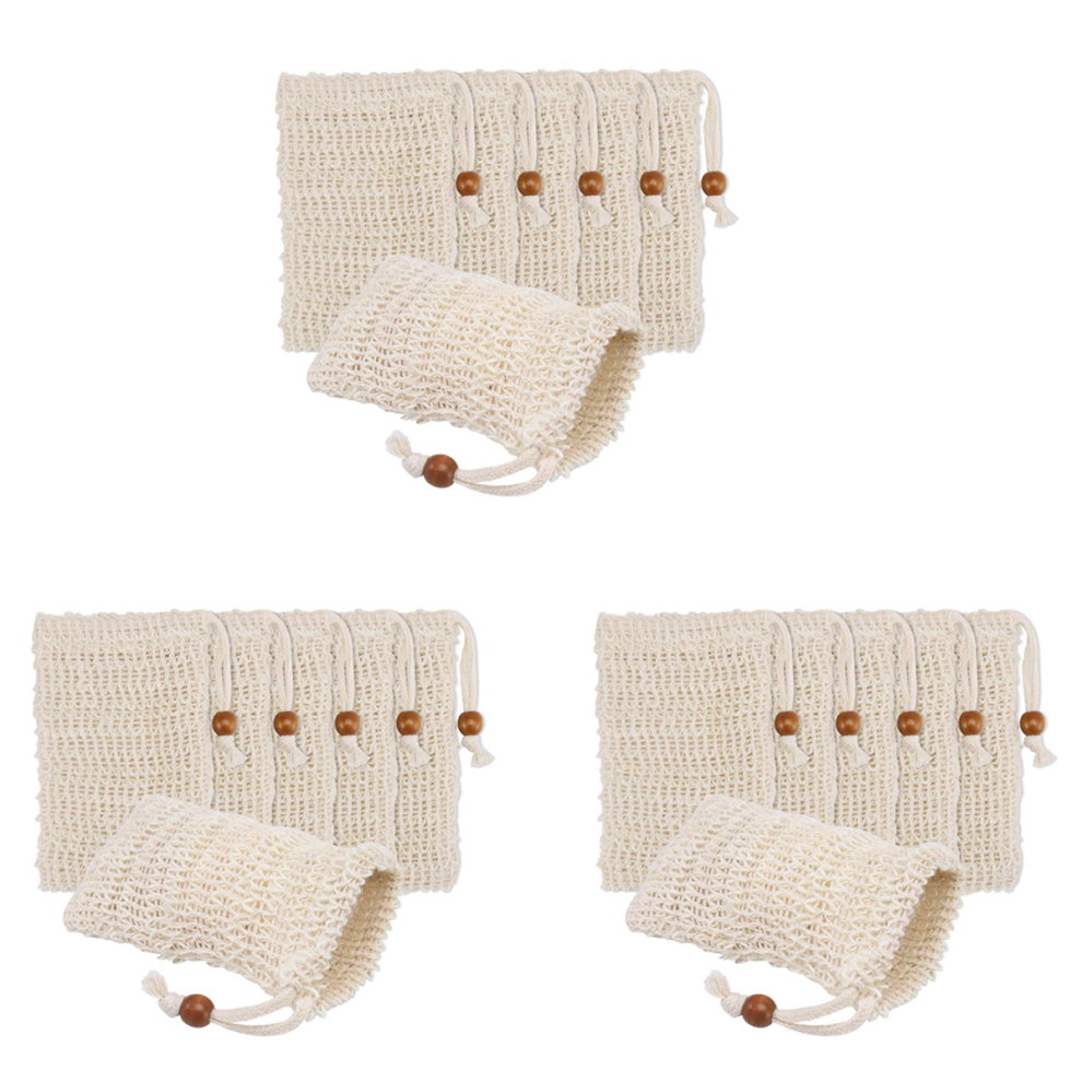 36 Pack Soap Exfoliating Bags,Soap Saver Made Sisal Mesh Soap Bag