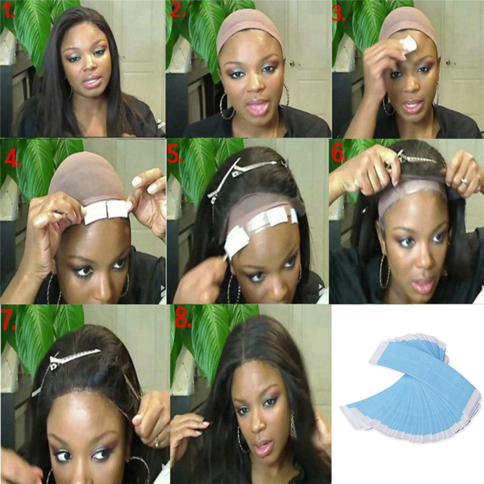 Unisex Blue 36Pc/Lot Fixed Double Tape Wig Adhesive Extended Hair Tape