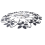 3D Wall Clock,Round Leaf Petals Metal Wall Clock,Dial - Silver Black 3