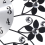 3D Wall Clock,Round Leaf Petals Metal Wall Clock,Dial - Silver Black 5