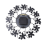3D Wall Clock,Round Leaf Petals Metal Wall Clock,Dial - Silver Black 4