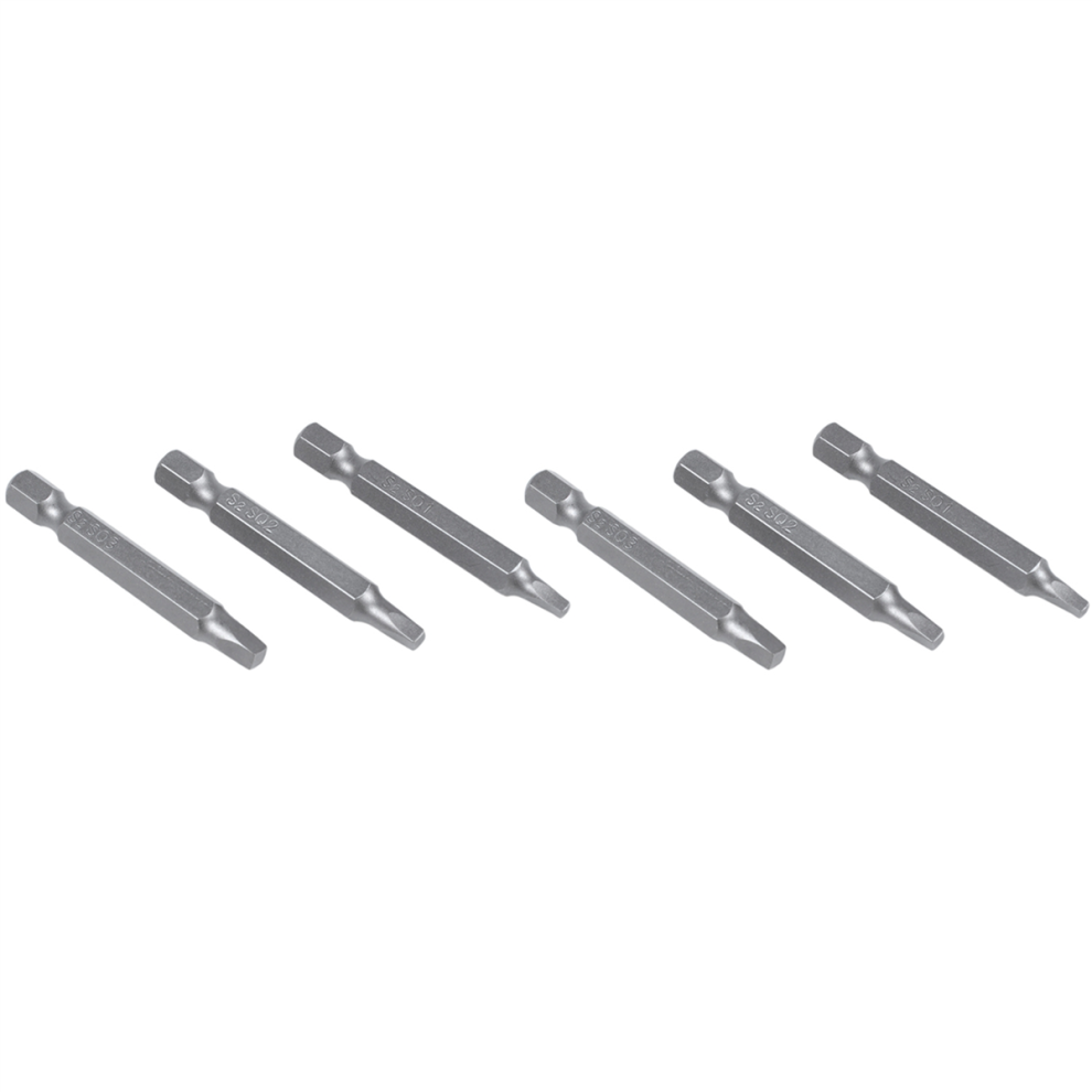 3Pcs 50Mm 1/4 Inch Hex Square Bits Square Head Screwdriver Bits Set 4713239233045