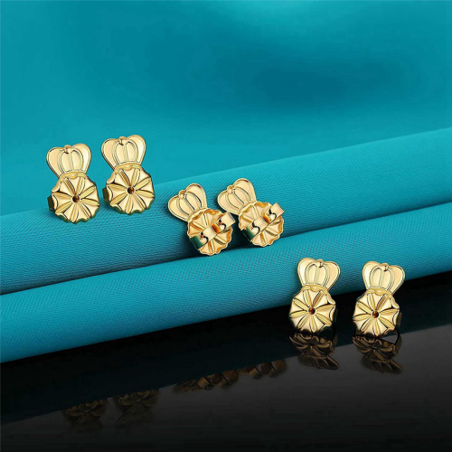 3-Pairs Earring Backs,Earring Backs Lifter (Gold) 1