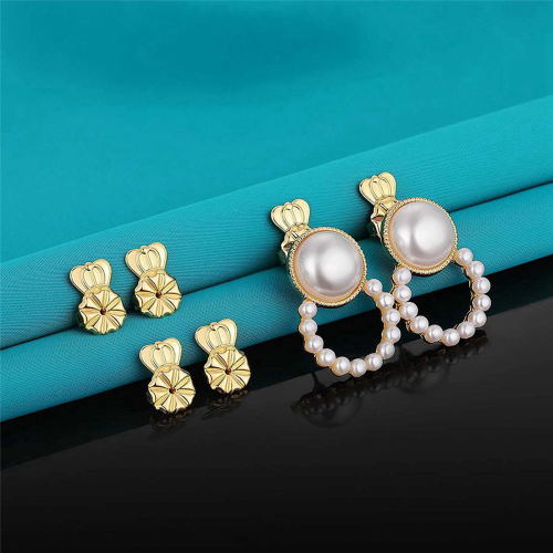 3-Pairs Earring Backs,Earring Backs Lifter (Gold) 2