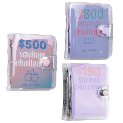 3Pcs Mini Binder Savings Challenge Saving Money Budget Binder 2