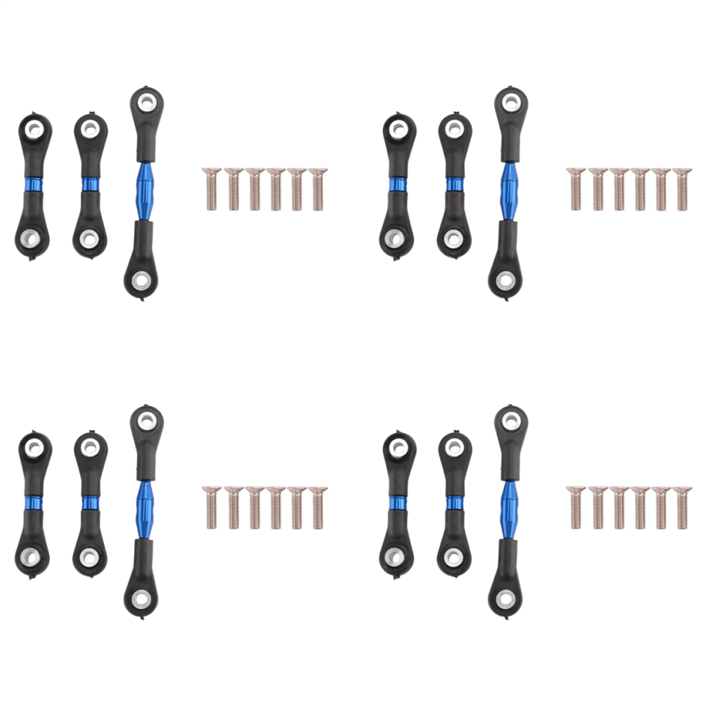 3Pcs Metal Steering Rod Link Rod Tie Rod For Tt-01 Tt01, Blue 4713239236190