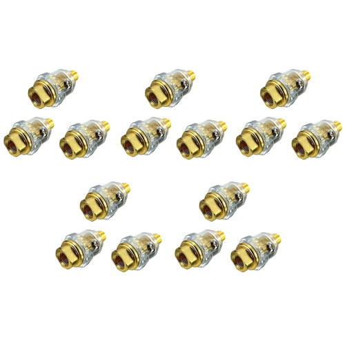 3Pcs Mini Oiler-1/4inch NPT Oil Lubricator for Air Compression-Yellow