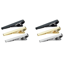 3pcs Tie Bar Clip, Men Silver Gold Black 2.2 inch