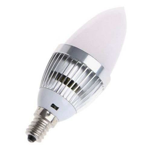 3W Smart E14 Colorful Change Color Bulb with Button Milky Lampshade 1