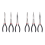 3X 11 inch NOSE PLIERS SET STRAIGHT & BENT TIP TOOL 4