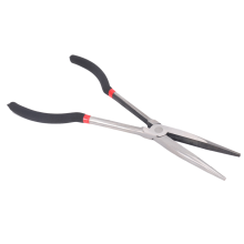 3X 11 inch NOSE PLIERS SET STRAIGHT & BENT TIP TOOL