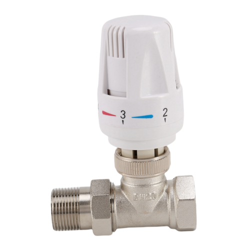 3X 3/4Inch Brass Thermostatic Radiator Valve Straight Type DN20 2