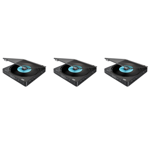 3X Compact Sports CD Player Touch Button Rechargable Disc Player