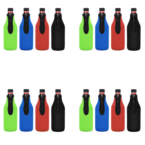 4 Pack Beer Bottle Insulator Sleeve Keep Drink Cold,Neoprene Cover