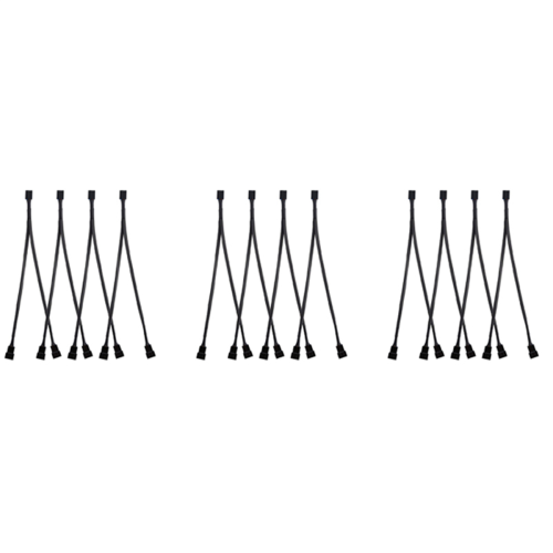 4 Pack PWM Fan Splitter Cable Y Computer PC 4 Pin 1 to 2 ,Braided