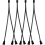 4 Pack PWM Fan Splitter Cable Y Computer PC 4 Pin 1 to 2 ,Braided 3
