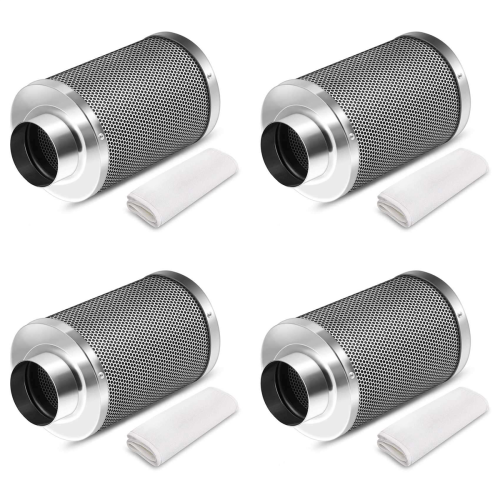 4 Inch Air Carbon Filter Odor Control,Reversible,for Grow Tent Rooms