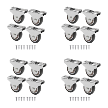 4 Pcs Mini Casters Furniture Casters 25mm Fixed Casters for Furniture