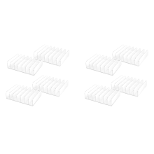 4 Pcs Clear Acrylic CD Holder with Tackable CD DVD Display Rack