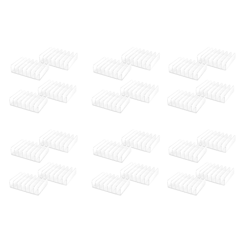 4 Pcs Clear Acrylic CD Holder with Tackable CD DVD Display Rack