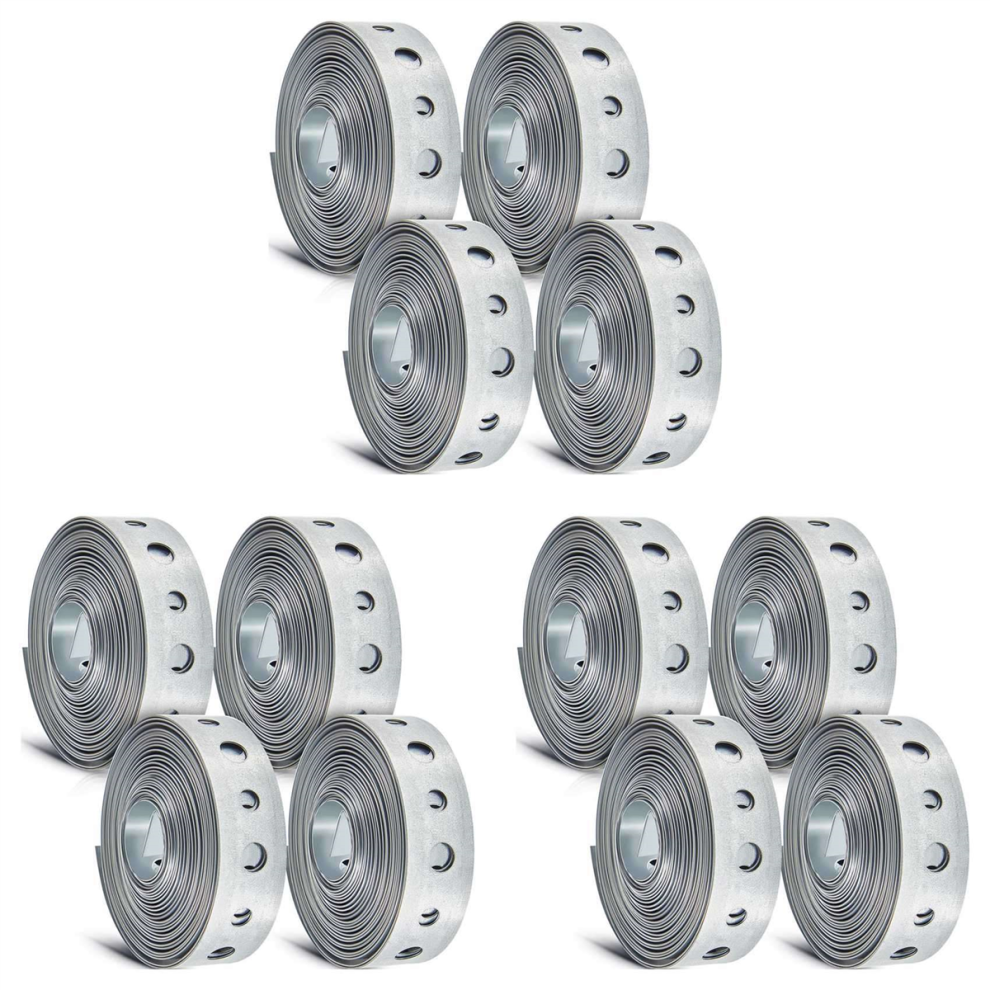4 Pcs Galvanized Hanger Strap Metal Strapping With Holes Pipe Hanger 4713514214257