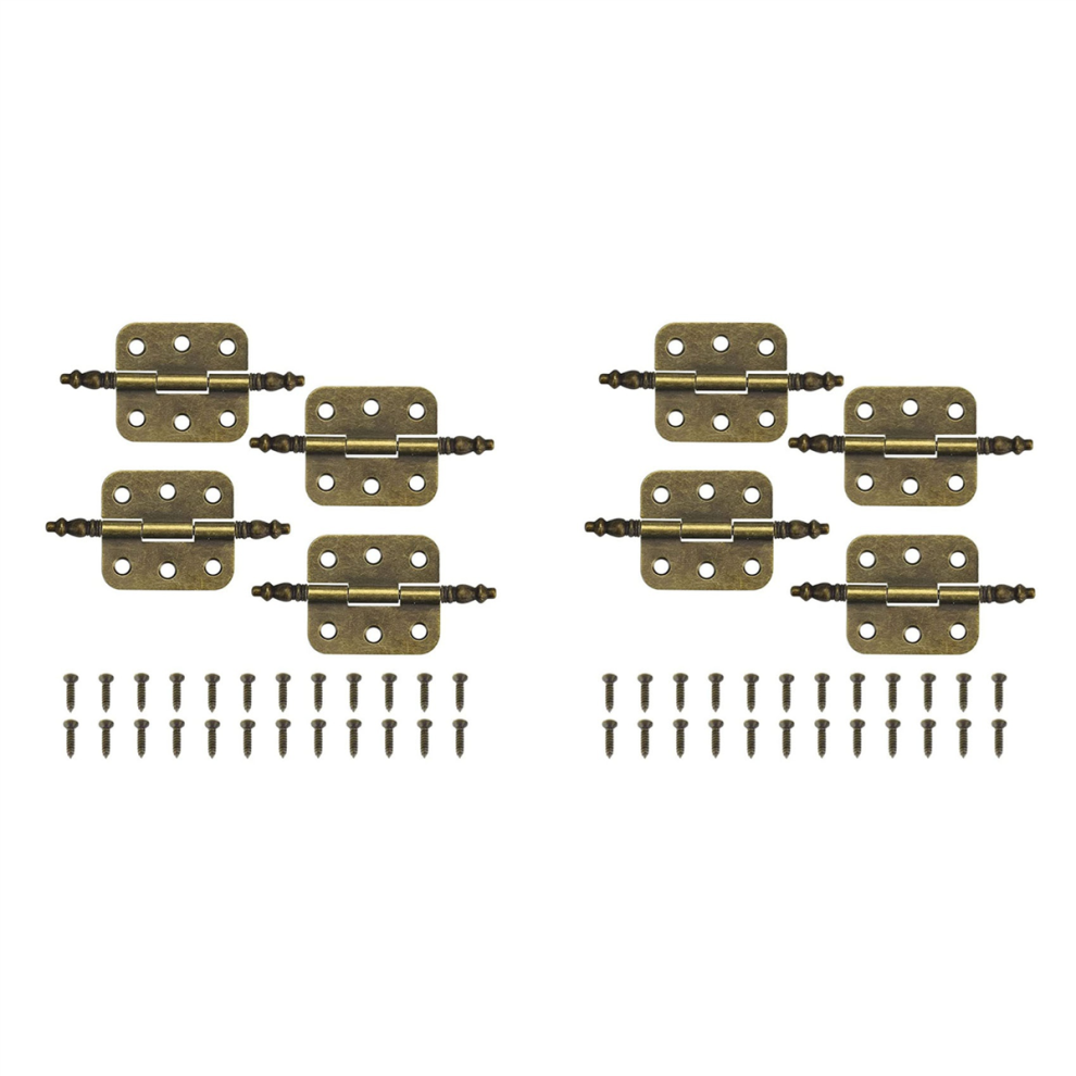 4 Pcs Mini Hinges Antique Bronze Retro 6 Holes Hinges Hardware 4713514215223