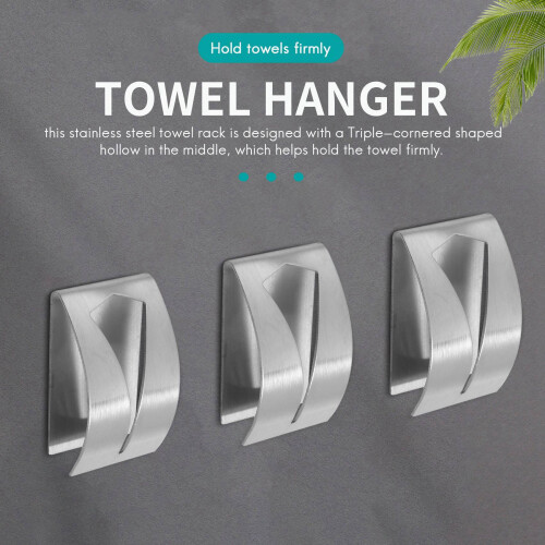 4 Pieces Stainless Steel Kitchen Dish Towel Hook Wall Mount 1