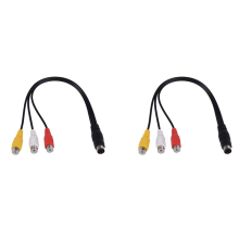 4 Pin S-Video to 3 Female TV Adapter Laptop Cable
