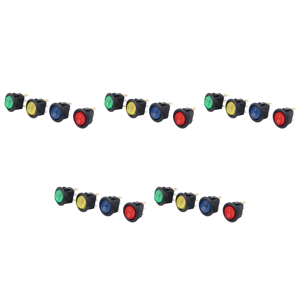 4 X 12V Led Illuminated Rocker On-Off Toggle Spst Switch Dash Light 4713514220777