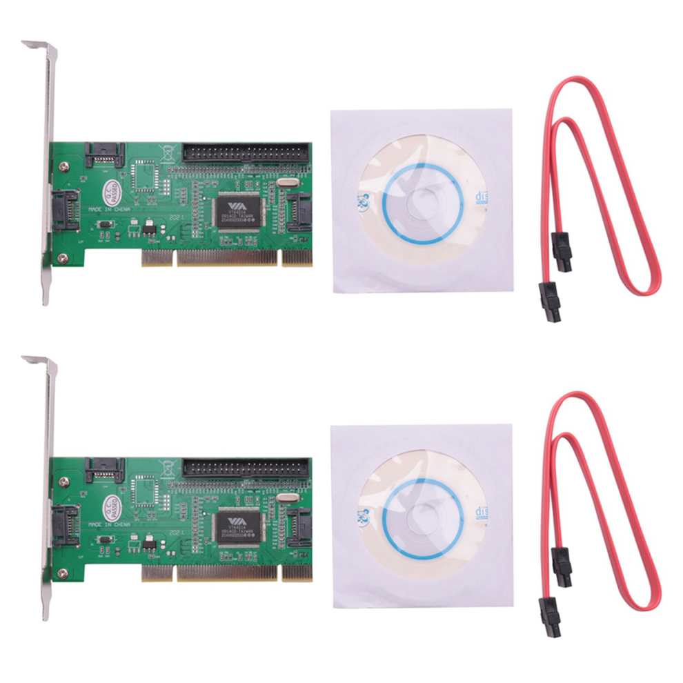 4 Port Sata Pci Expansion Card &Ide Via Vt6421a Chipset 4713514218743
