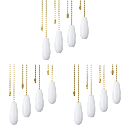 4 Pieces Ceiling Fan Chain Pulls Wooden Extension Pull Chain