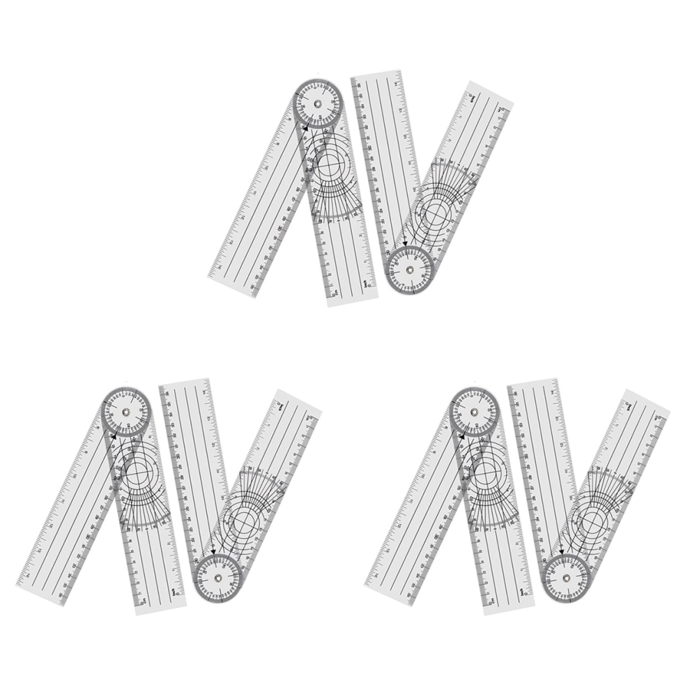 4 Pieces Goniometer Physiotherapy 360 Degree Rotation
