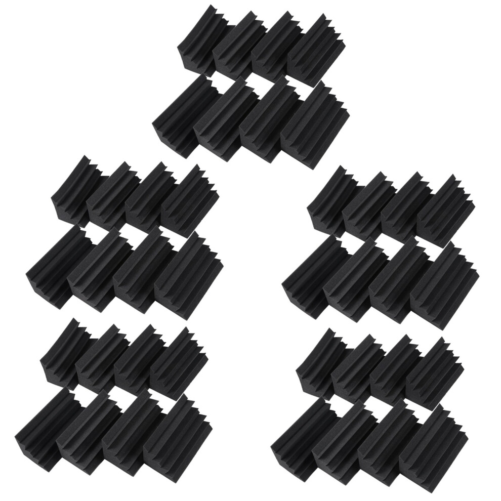 4.6 In X 4.6 In X 9.5 In Black Trap Acoustic Wall Foam (8Pcs, Black) 4713514201943