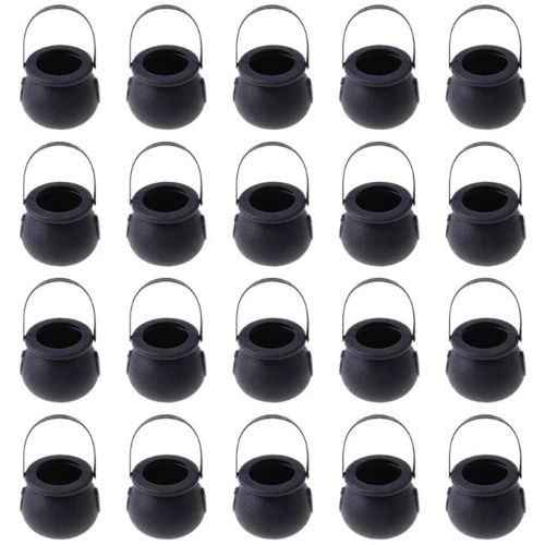 40 Pcs Candy Kettles Witch Skeleton Cauldron Holder Pot with Handle 1
