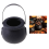 40 Pcs Candy Kettles Witch Skeleton Cauldron Holder Pot with Handle 6